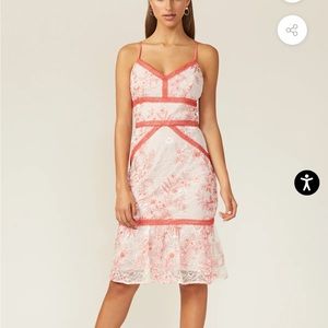 Adelyn Rae Miran Lace Fit and Flare embroidered dress